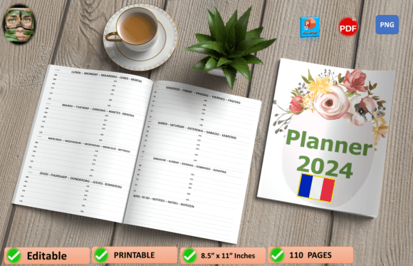 2024 Planner French Language: Smart KDP Interior Design