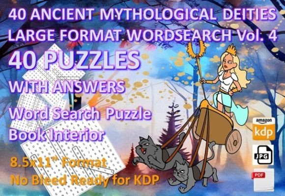 40 Mythology Deities Word Search Vol 4 – A Practical Resource for Engaging Puzzle Activity Books