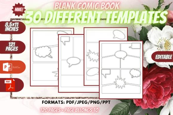 Blank Comic Book Template Graphic Novel: A Practical Resource for Storytelling and Design