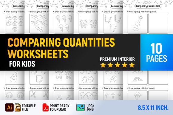 Comparing Quantities Worksheets-Vol 2: A Practical Resource for Early Math Skills