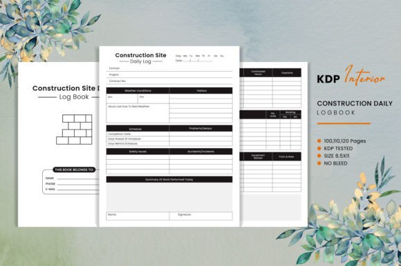 Construction Site Daily Log KDP Interior: A Practical Tool for Streamlining Your Construction Documentation