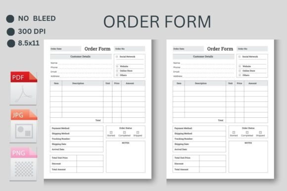 Designing a Comprehensive Order Form Logbook KDP Interior for Streamlined Business Operations