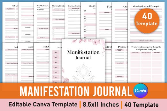 Editable Manifestation Journal Canva: A Strategic Tool for Aligning Goals with Daily Action
