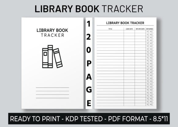 Library Book Tracker KDP Interior