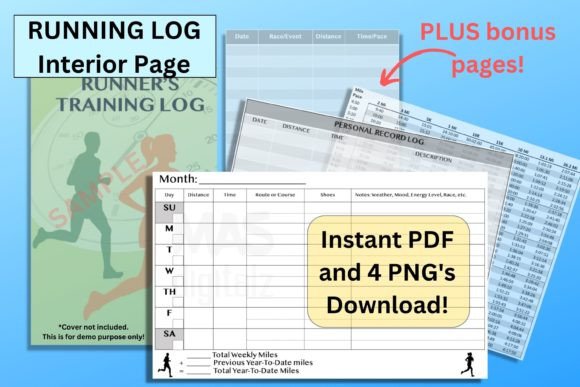 Running Training Log Printable Interior: Build Your Own Runner's Journal