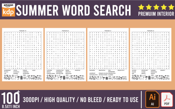 Summer Word Search for Kids: Unlock Fun Learning with 65 Engaging Puzzles