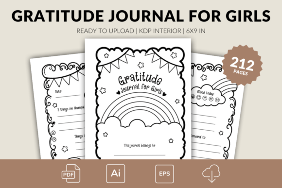 The Power of a Gratitude Journal for Girls: A Rainbow Themed Path to Self-Confidence and Positivity